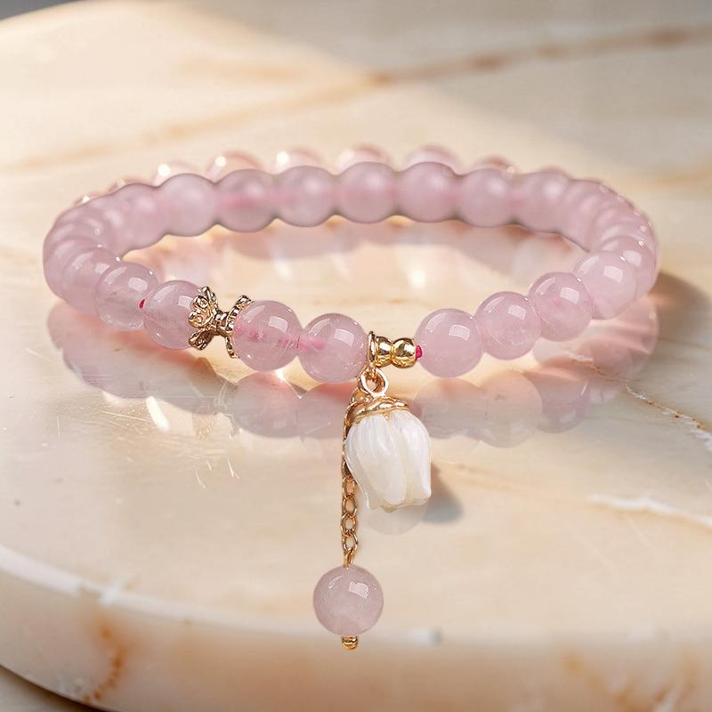 Bracelet Quartz Rose – Douceur de Tulipe