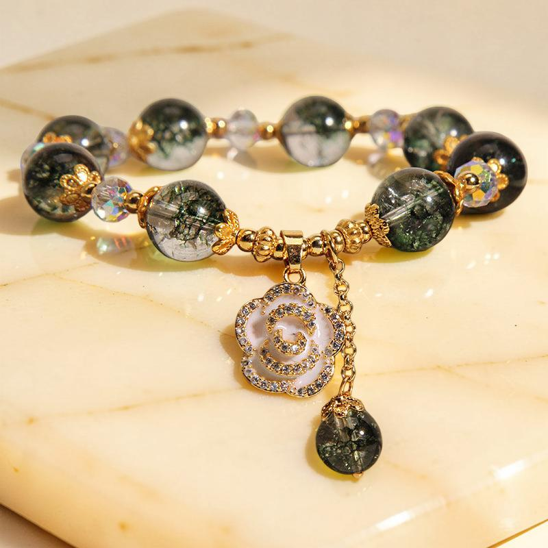 Bracelet Quartz Vert et Clair – Jardin Secret