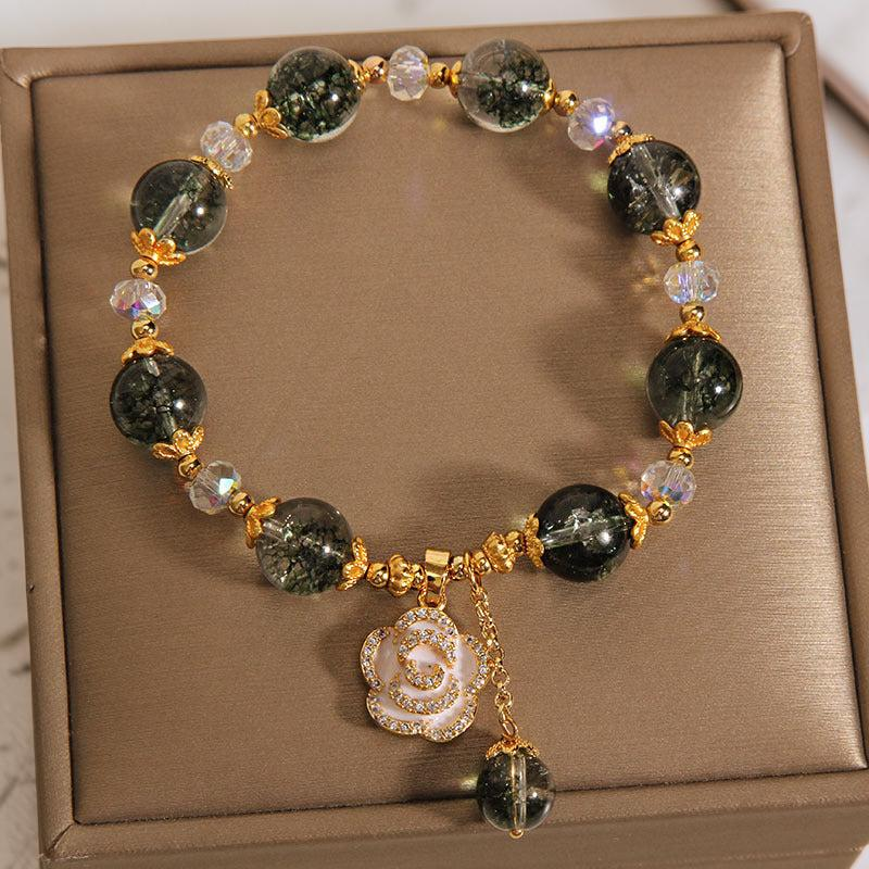 Bracelet Quartz Vert et Clair – Jardin Secret