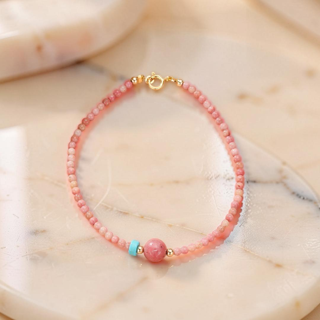 Bracelet Rhodonite – Accent Bleu