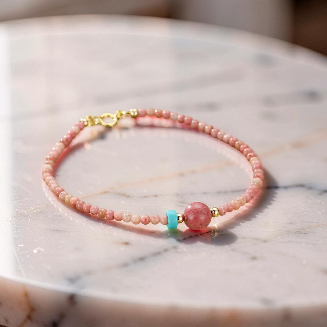 Bracelet Rhodonite – Accent Bleu