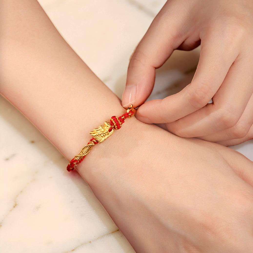 Bracelet Rouge – Dragon Eternel, Fil Rouge