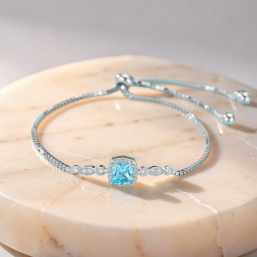 Bracelet Topaze – Étoile des Océans, Argent 925