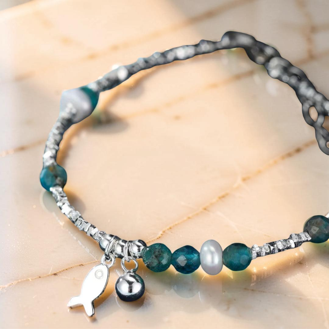 Bracelet Topaze – Poisson d’Azur, Argent 925