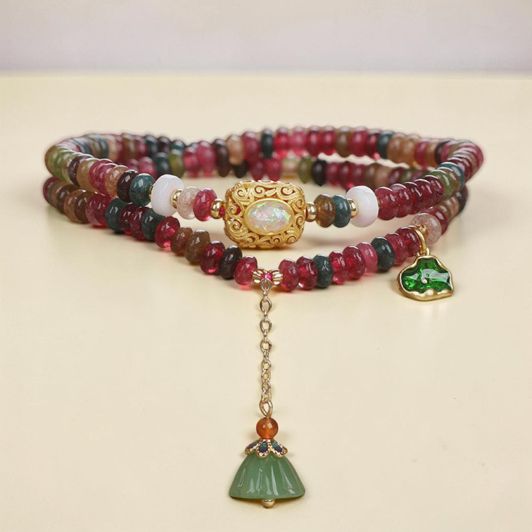 Bracelet Tourmaline Lotus – Éveil Spirituel