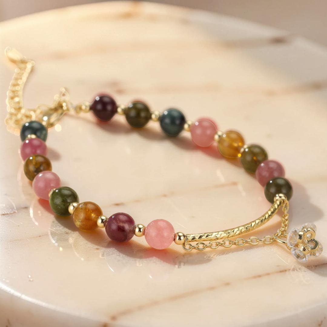 Bracelet Tourmaline – Rose Éternelle
