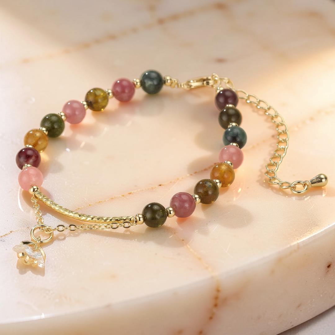 Bracelet Tourmaline – Rose Éternelle