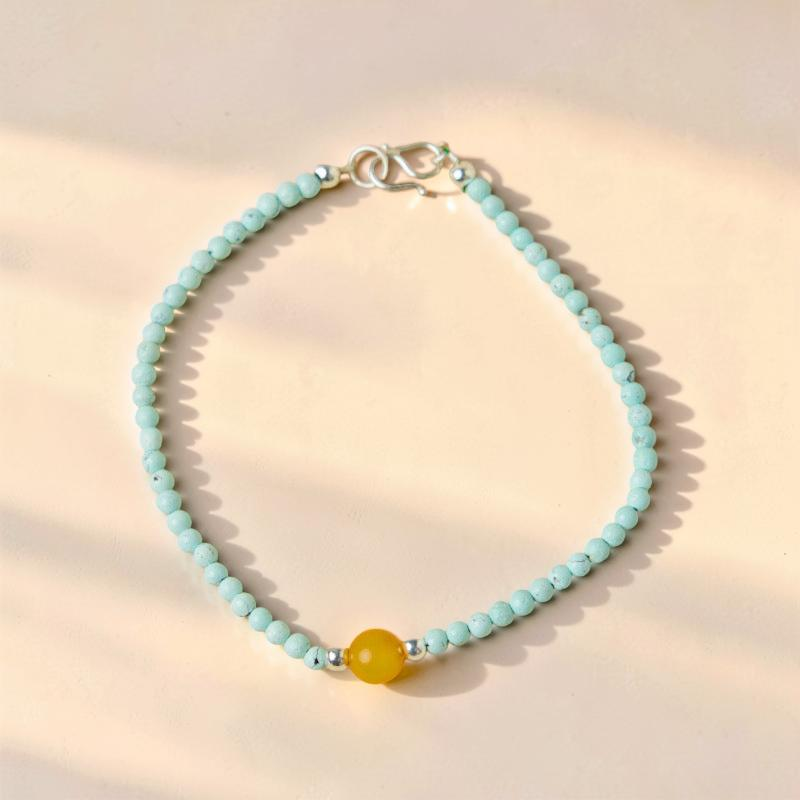 Bracelet Turquoise – Charme Nature, Argent