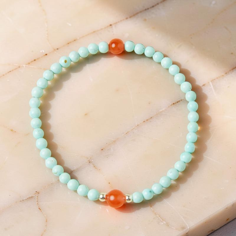 Bracelet Turquoise et Agate – Éclat Authentique, Argent
