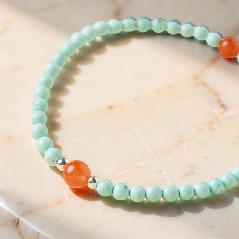 Bracelet Turquoise et Agate – Éclat Authentique, Argent