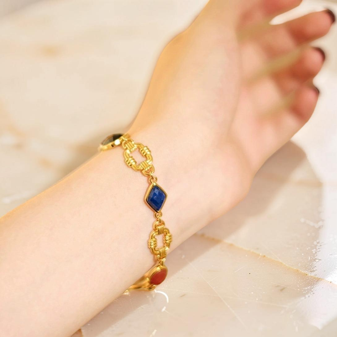 Bracelet Vintage – Promesse, Argent Plaqué Or