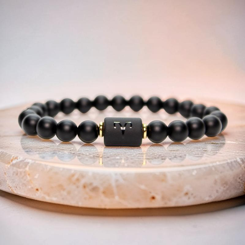 Bracelet Signe Astrologique en Onyx – Protection Astrale