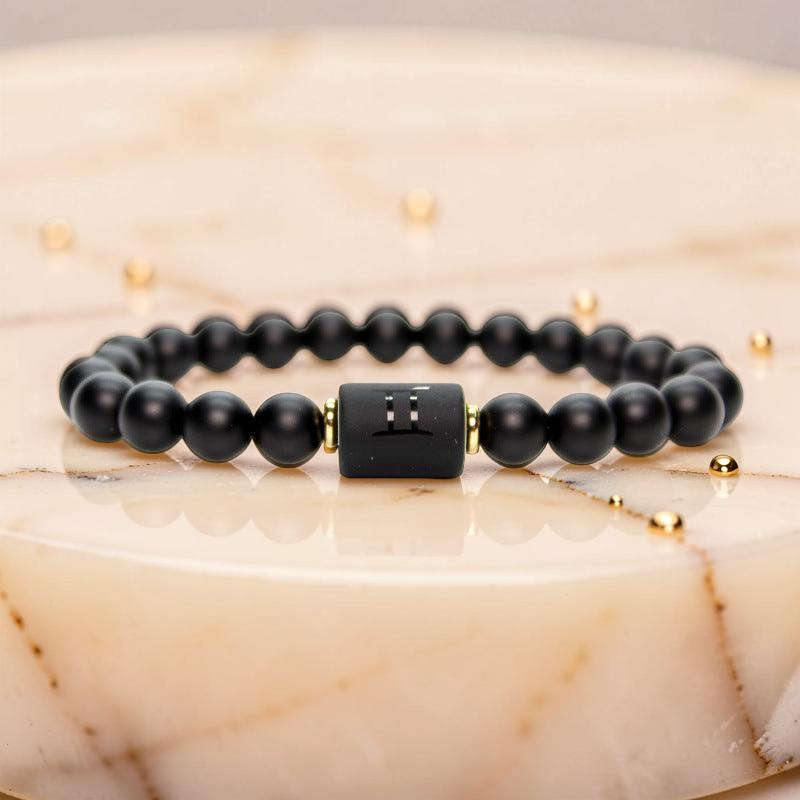 Bracelet Signe Astrologique en Onyx – Protection Astrale