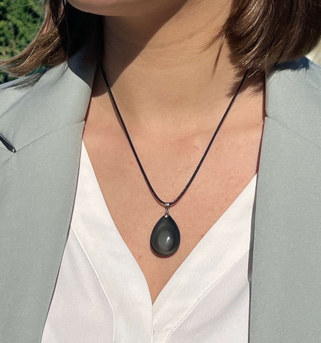 Pendentif en Obsidienne Oeil Céleste