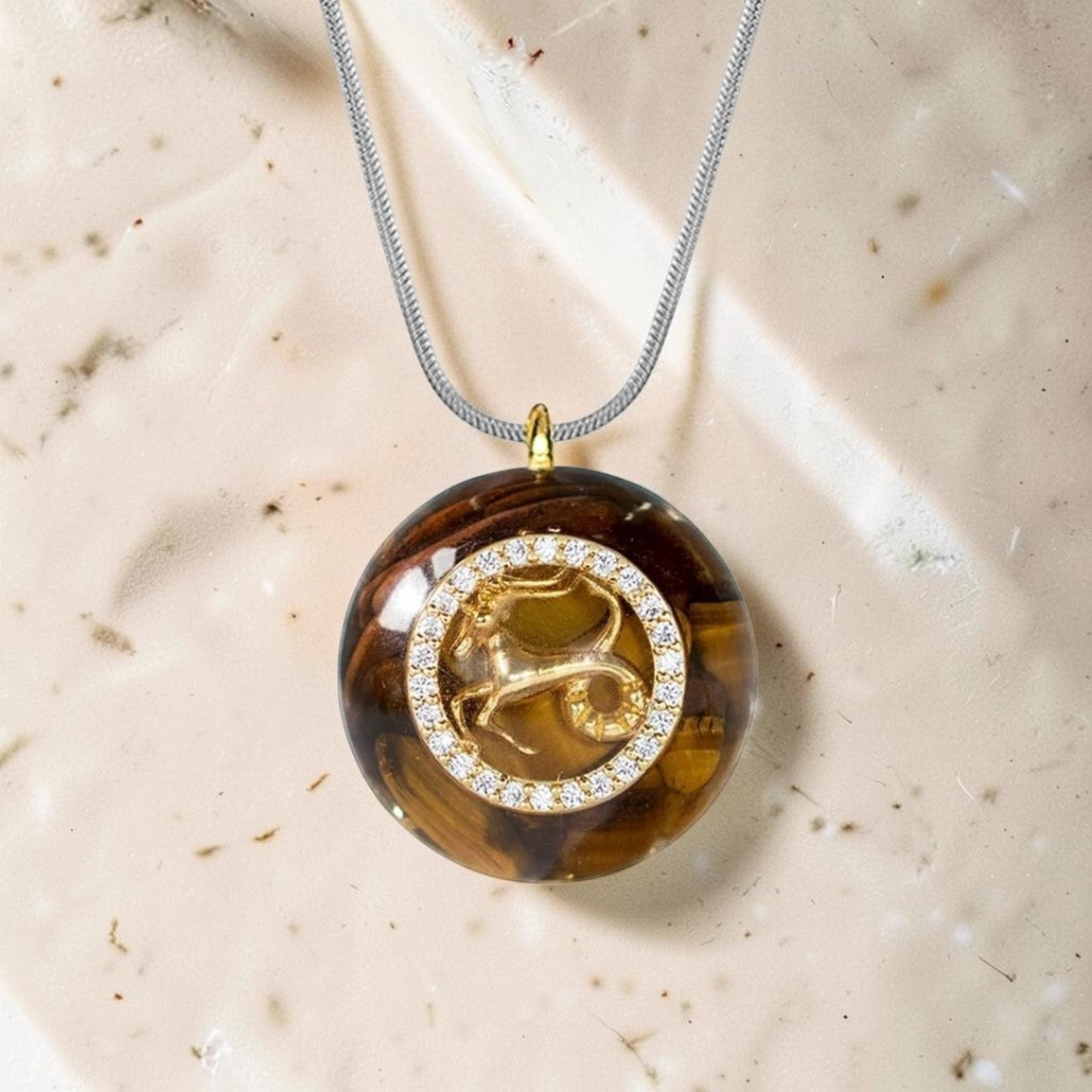 Pendentif Orgonite Signe Astrologique en Pierre Naturelle