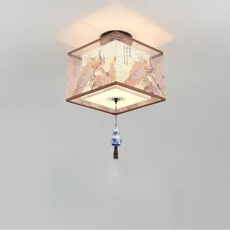 Plafonnier Asiatique LED Zen au Motif Lotus