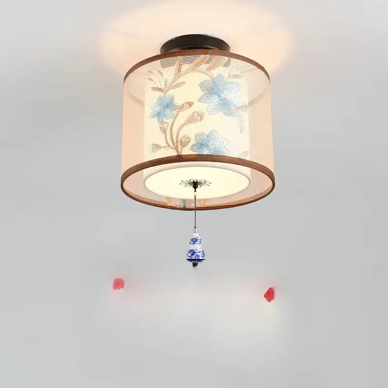 Plafonnier Asiatique LED Zen au Motif Lotus