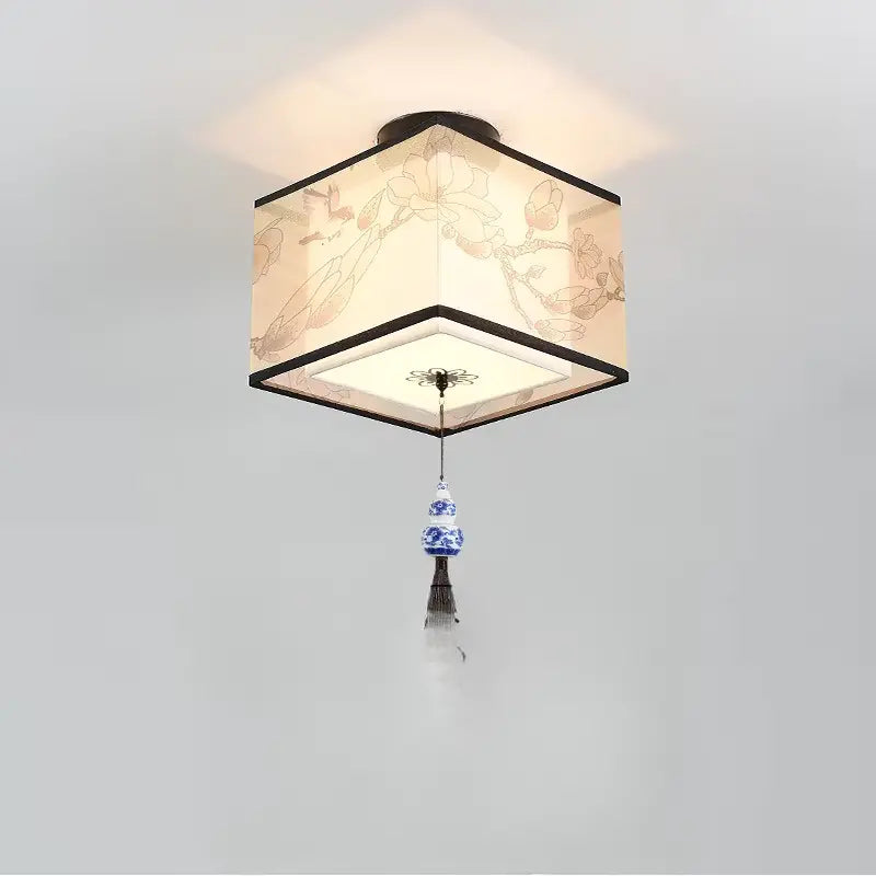 Plafonnier Asiatique LED Zen au Motif Lotus