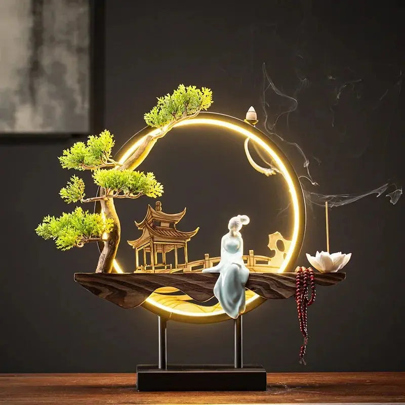 Quiétude Intérieure · Porte-Encens Lumineux Zen
