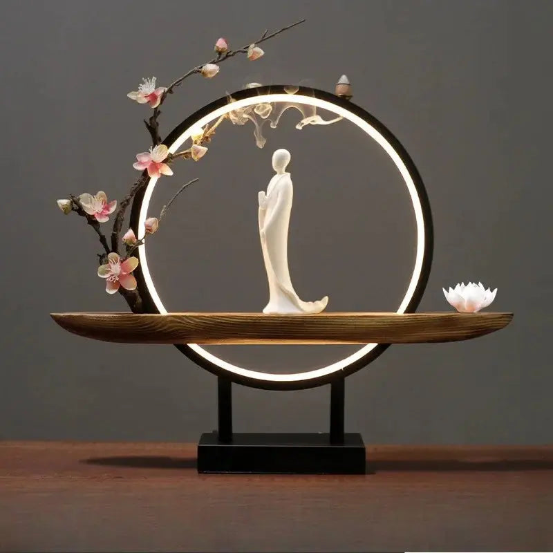 Souffle Sakura · Porte-Encens LED Fleur de Cerisier