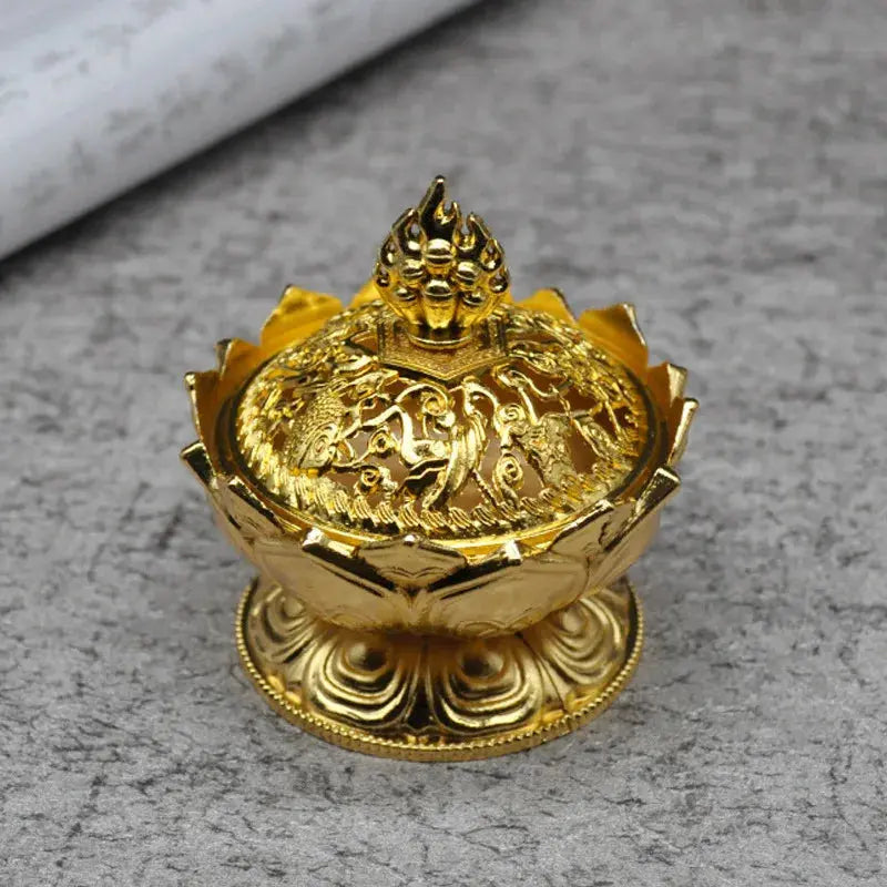 Porte-Encens Lotus en Laiton, Sérénité & Élégance