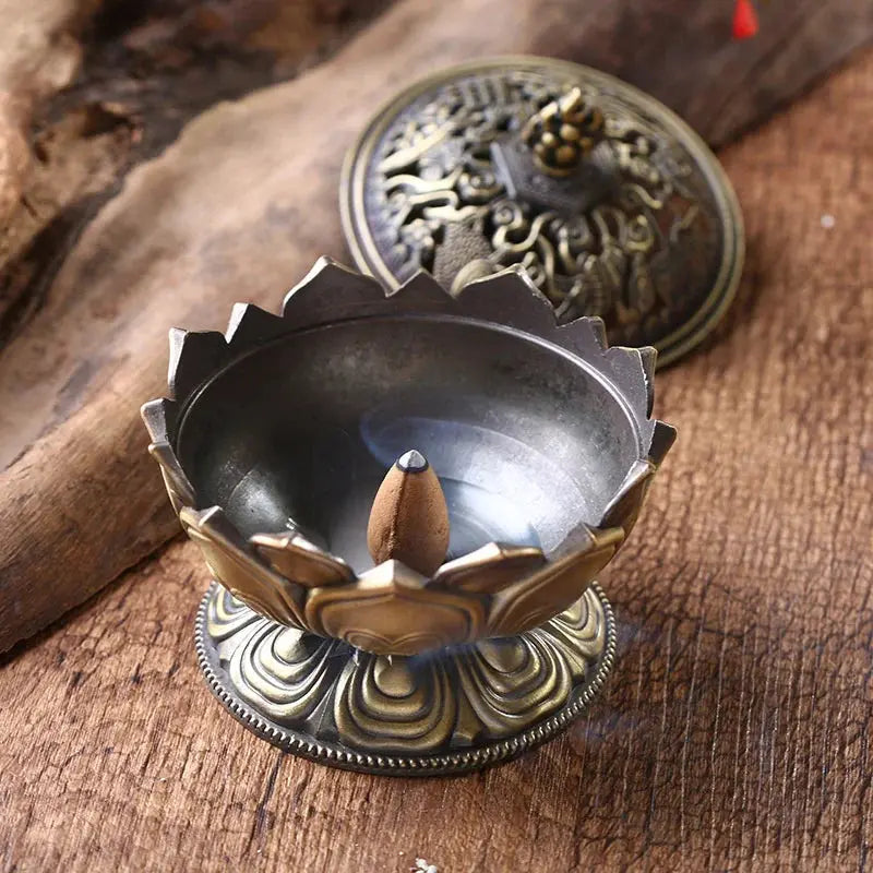 Porte-Encens Lotus en Laiton, Sérénité & Élégance