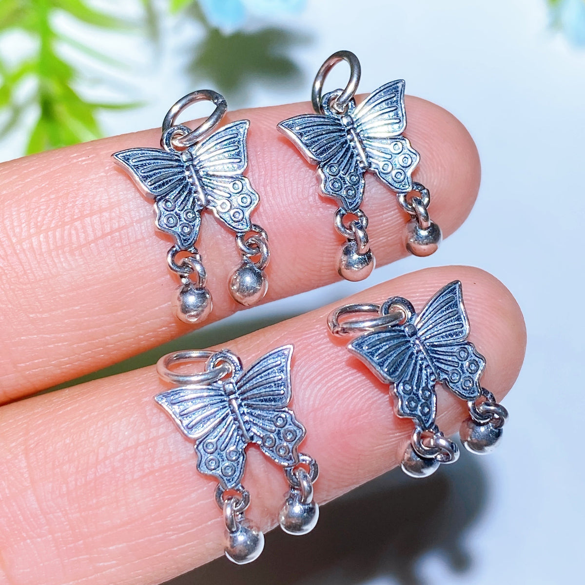 Breloques Sculptées en Argent S925 — Charms Spirituels DIY pour Créations Personnalisées (5–15 mm)