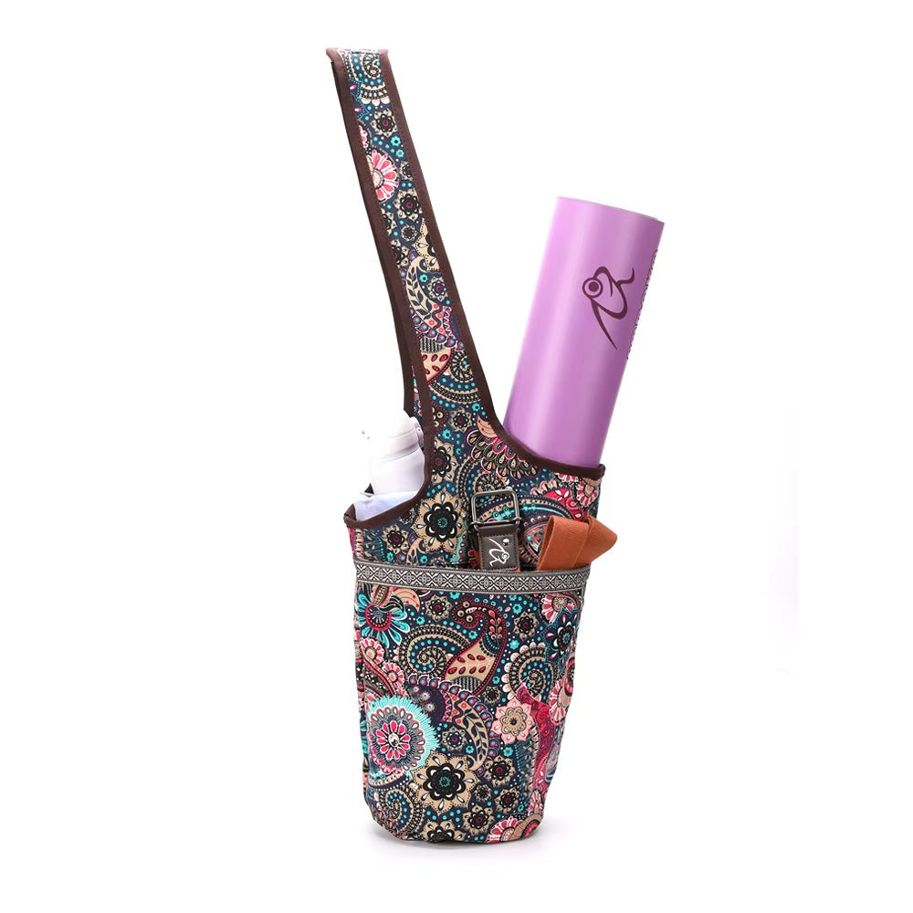 Sac de yoga multicolore à imprimé floral