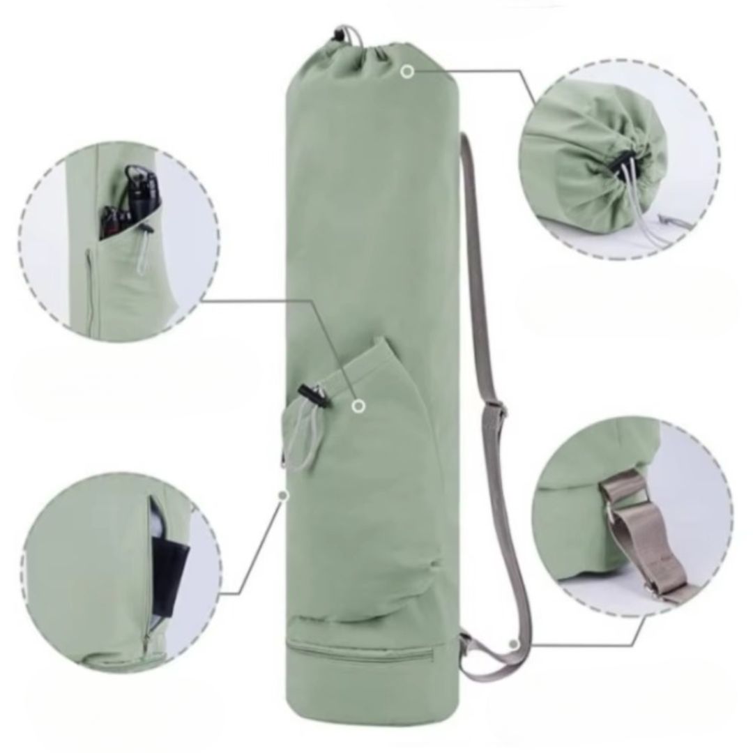 Sac de yoga vert grande capacité – Polyester