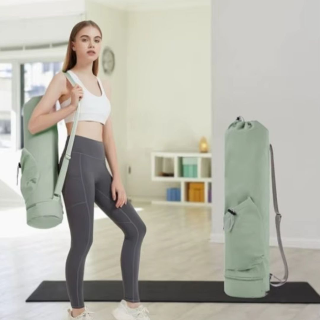 Sac de yoga vert grande capacité – Polyester
