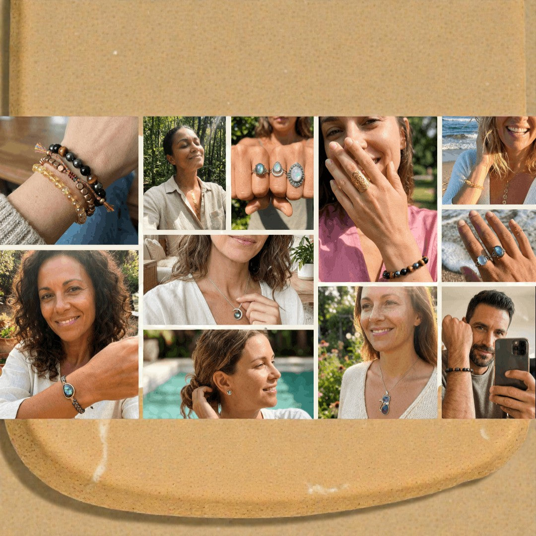 Bracelet Multi-tours Abondance en Grenat