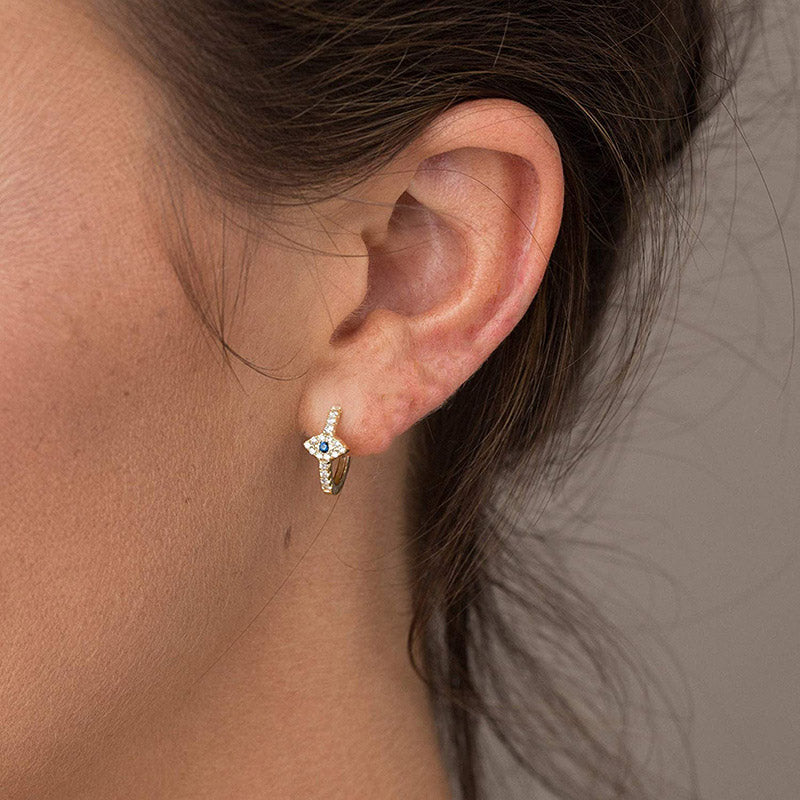 Boucles d’Oreilles Œil Protecteur Argent 925