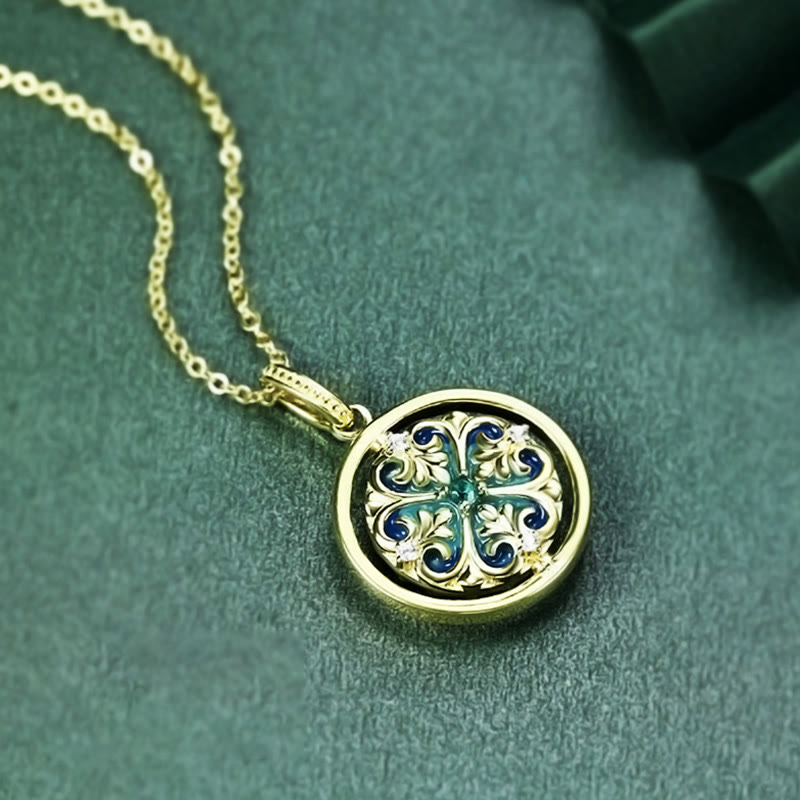 Collier Lotus Argent 925 Rotatif & Zircon – Éveil & Élégance