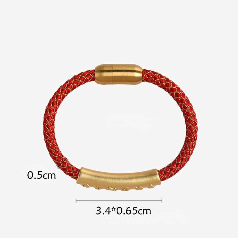 Bracelet Om Mani Padme Hum Argent 999 & Cordon – Pureté & Intention