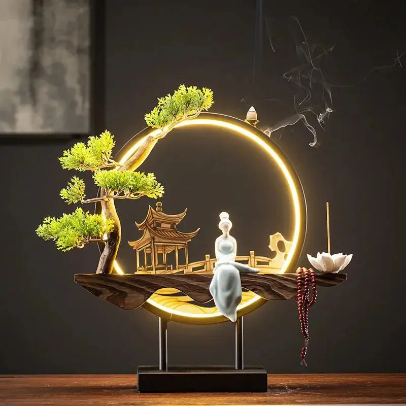Quiétude Intérieure · Porte-Encens Lumineux Zen