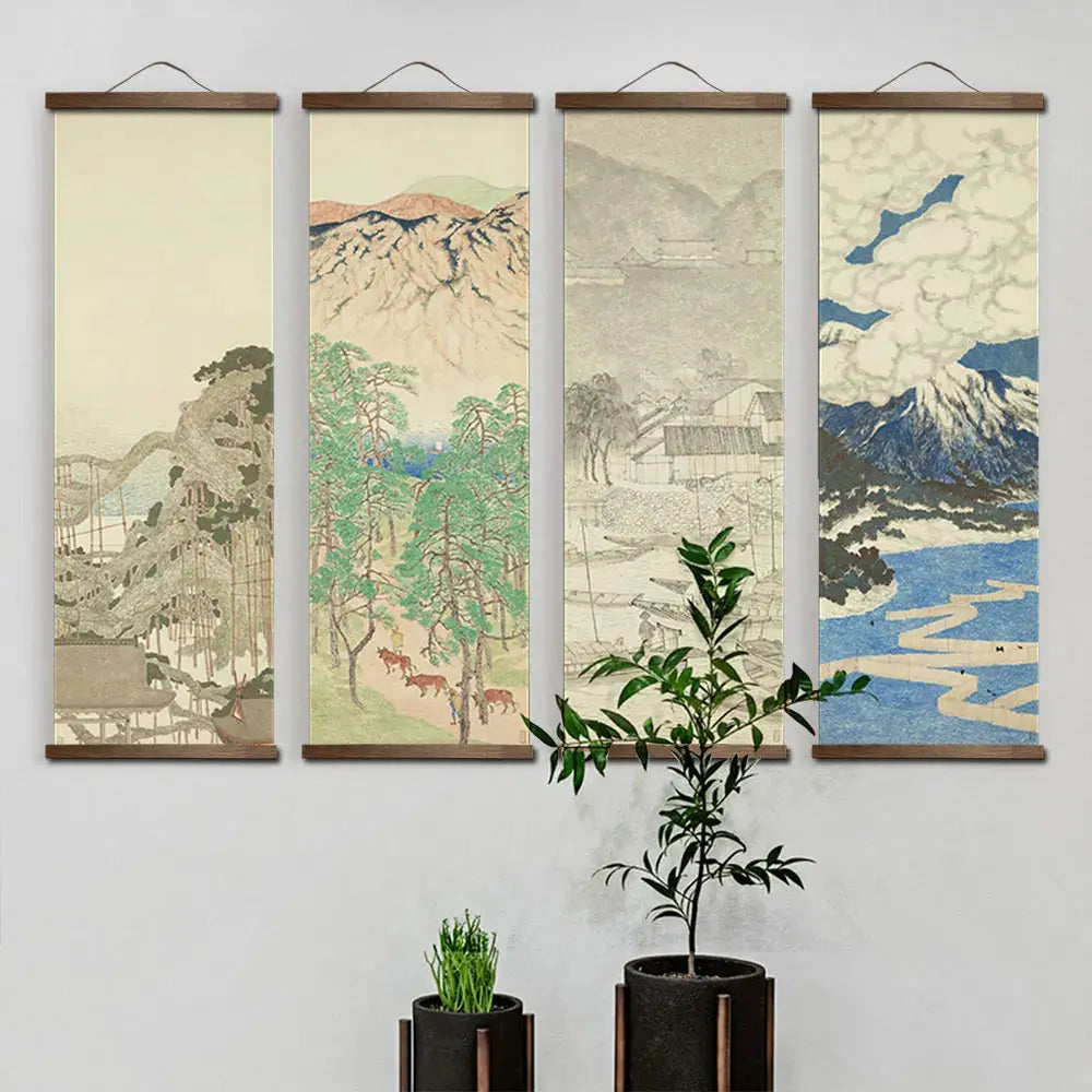Décoration Murale Japonaise Zen aux Paysages Naturels