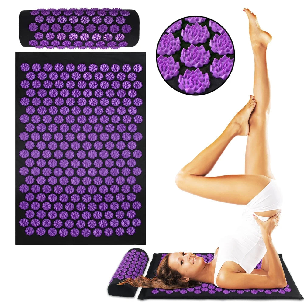 Tapis d’Acupression + Coussin – Bien-être, Relaxation & Détente