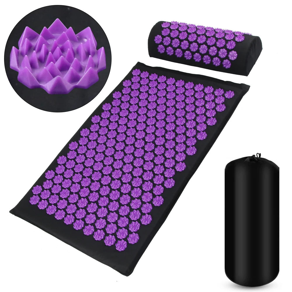 Tapis d’Acupression + Coussin – Bien-être, Relaxation & Détente