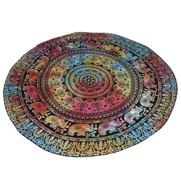 Tapis de méditation et yoga imprimé 3D – Polyester – 150 cm