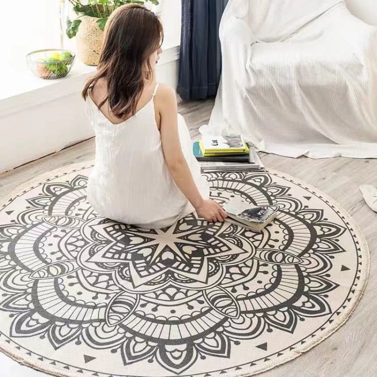 Tapis Rond Zen – Déco & Relaxation Intérieure
