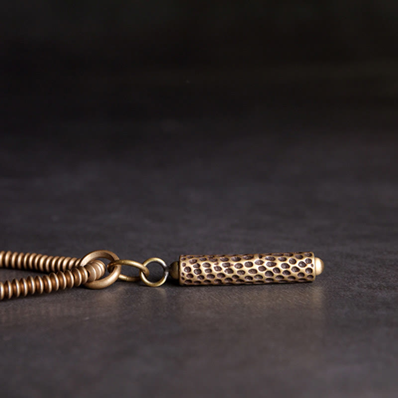 Bracelet Spirituel Vintage en Pierre de Lave & Cuivre