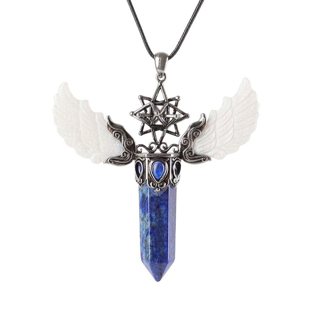 Pendentif Aile Vintage en Cristal Naturel